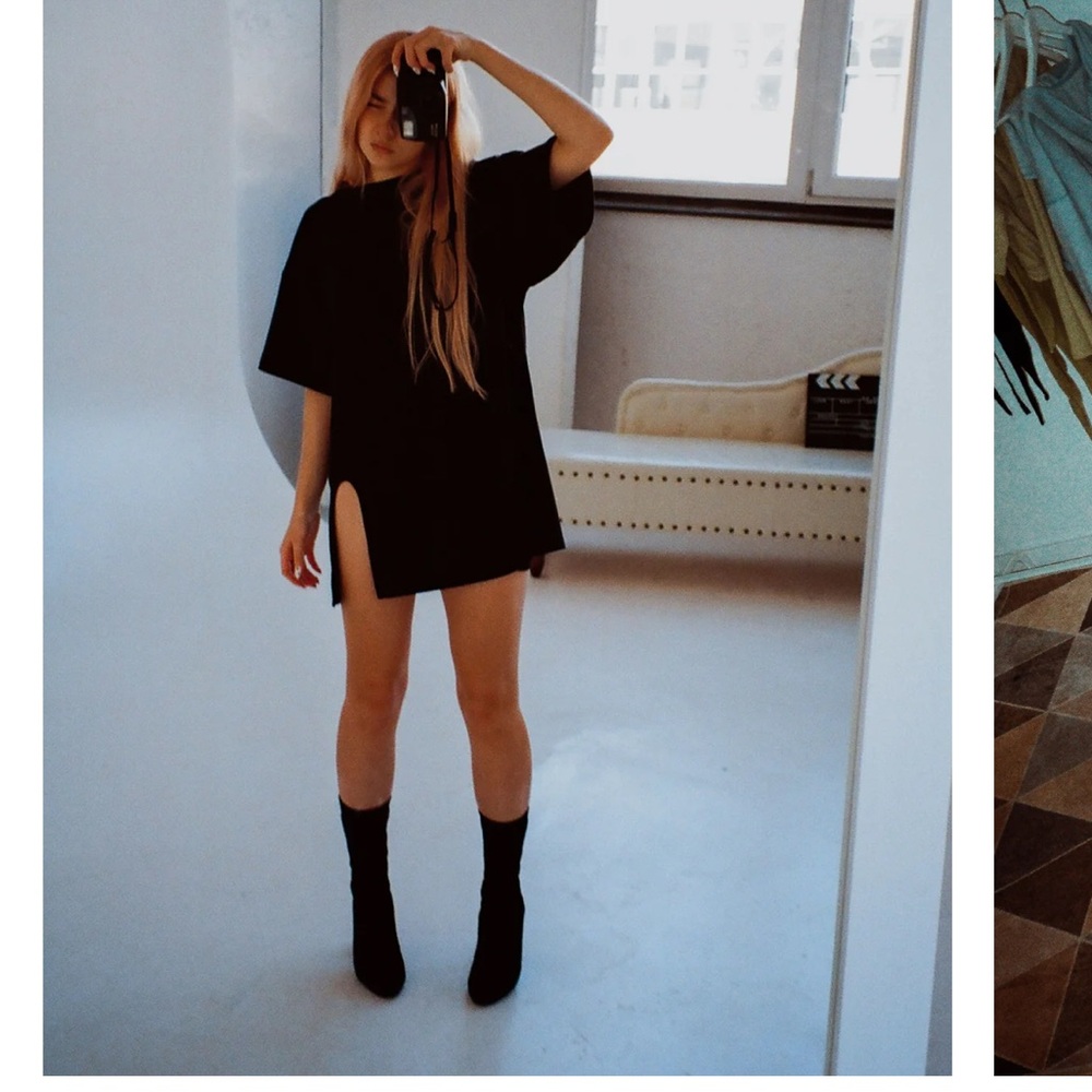 Black Oversized T-Shirt Dress by TrackSuitBae